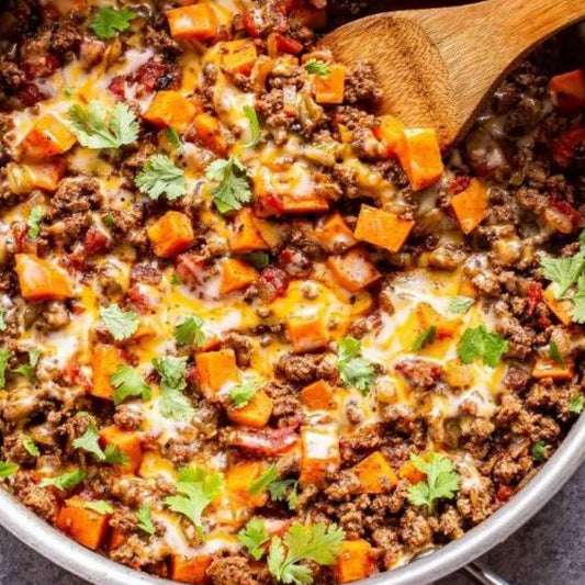 A1.) Ground Beef Sweet Potato Skillet